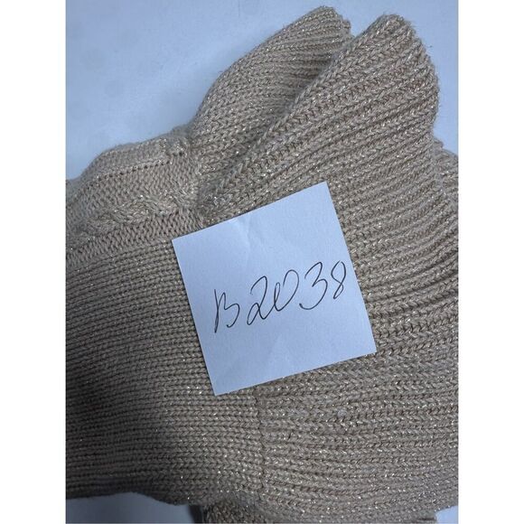 Maggie & Zoe Girls Knit Rushed Sweater Dress Gold Tan Size 3T Cotton Blend - Picture 9 of 9